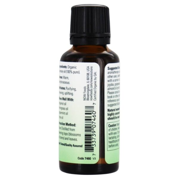 Comprar 100 % Pure Orgânica e de Óleo Essencial de Alecrim - 1 fl. oz. NOW Foods - Imagem 4