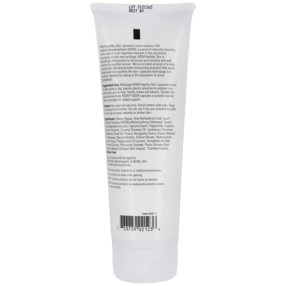 Comprar NOW Solutions MSM Loção para lipossomas de pele saudável - 8 fl. oz. NOW Foods - Imagem 2