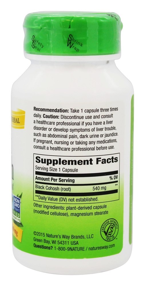 Comprar Raiz Cohosh Negra 540 mg. - Cápsulas vegetarianas 100 Nature's Way - Imagem 2