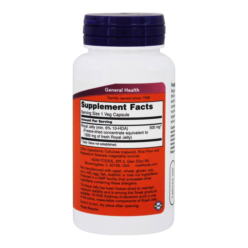 Comprar Superalimento de geléia real 1500 mg . - 60 Cápsula (s) vegetal (s) NOW Foods - Imagem 2