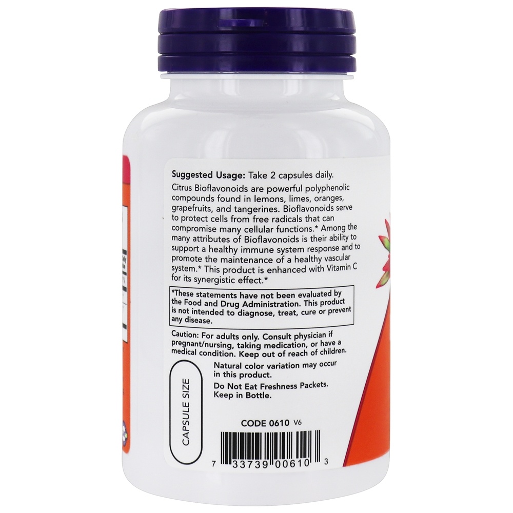 Comprar Defesa Celular de Bioflavonóides Cítricos - Cápsulas 100 NOW Foods - Imagem 3