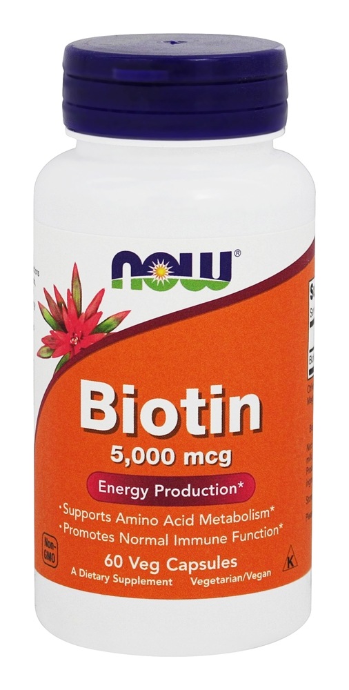 Comprar Biotina 5000 mcg. - Cápsulas vegetarianas 60 NOW Foods