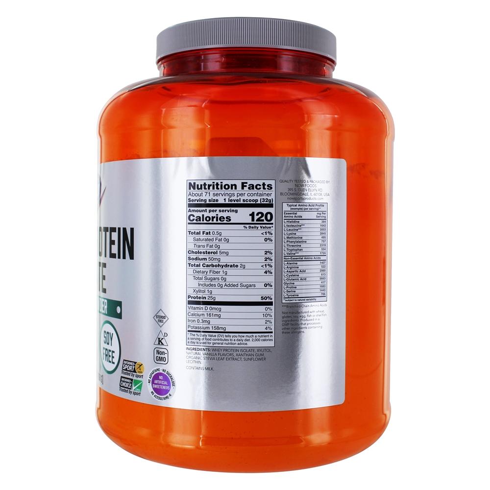 Comprar NOW Sports Whey Protein Isolate Em Pó De Baunilha Cremosa - 5 lbs. NOW Foods - Imagem 2