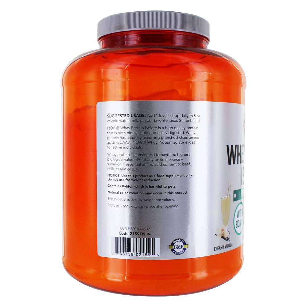 Comprar NOW Sports Whey Protein Isolate Em Pó De Baunilha Cremosa - 5 lbs. NOW Foods - Imagem 3