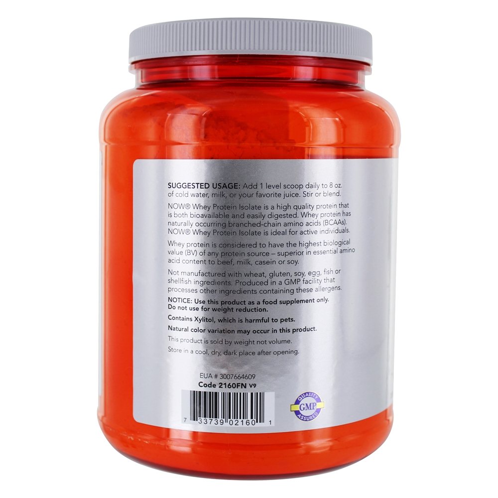 Comprar NOW Sports Whey Protein Isolate Em Pó De Baunilha Cremosa - 1.8 lbs. NOW Foods - Imagem 3
