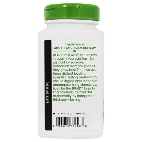Comprar Casca Interna de Pau d'Arco 1090 mg. - Cápsulas Vegan 180 Nature's Way - Imagem 4