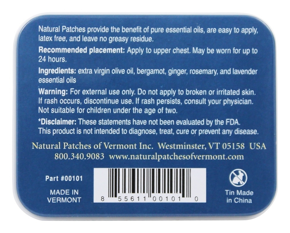 Comprar Acalmando Estresse Fórmula Essencial óleo Corpo Remendos Bergamota - 10 Patch (s) Anteriormente Naturopatch Natural Patches of Vermont - Imagem 2