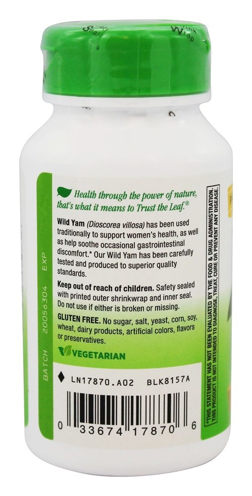 Comprar Selvagem Inhame Raiz 425 mg. - Cápsulas vegetarianas 100 Nature's Way - Imagem 3