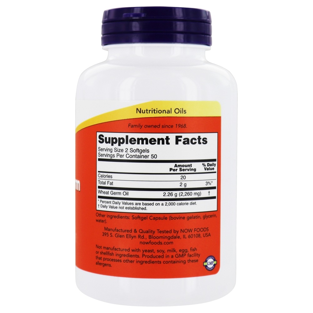 Comprar Óleo de Germe de Trigo 1130 mg . - 100 Softgels NOW Foods - Imagem 2