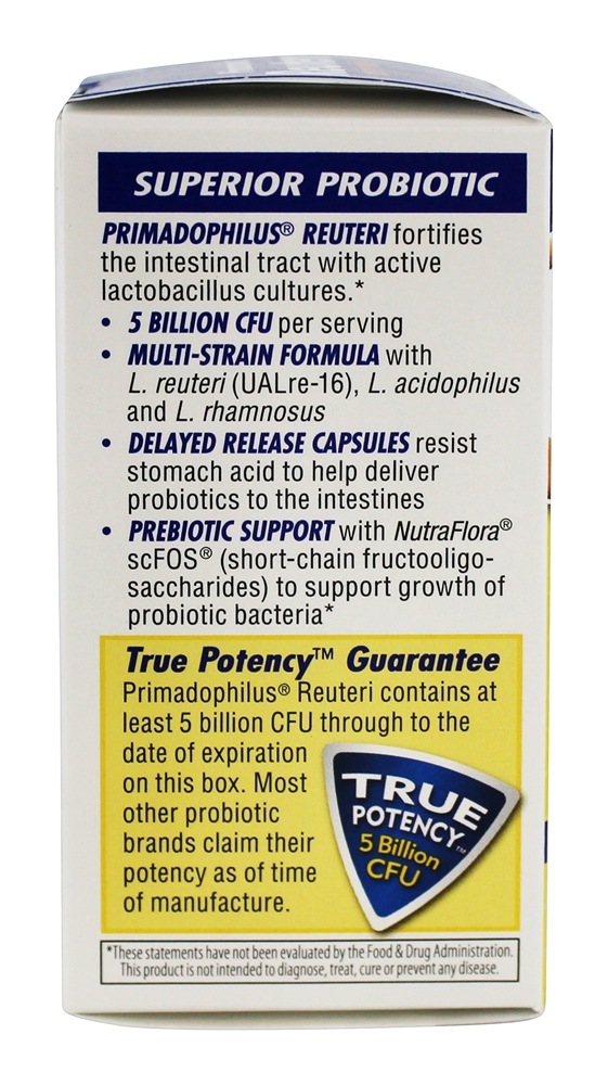 Comprar Atrasado Liberar Primadophilu Reuteri Superior Probiotic 5 Bilhões de UFC - Cápsulas vegetarianas 30 Nature's Way - Imagem 4