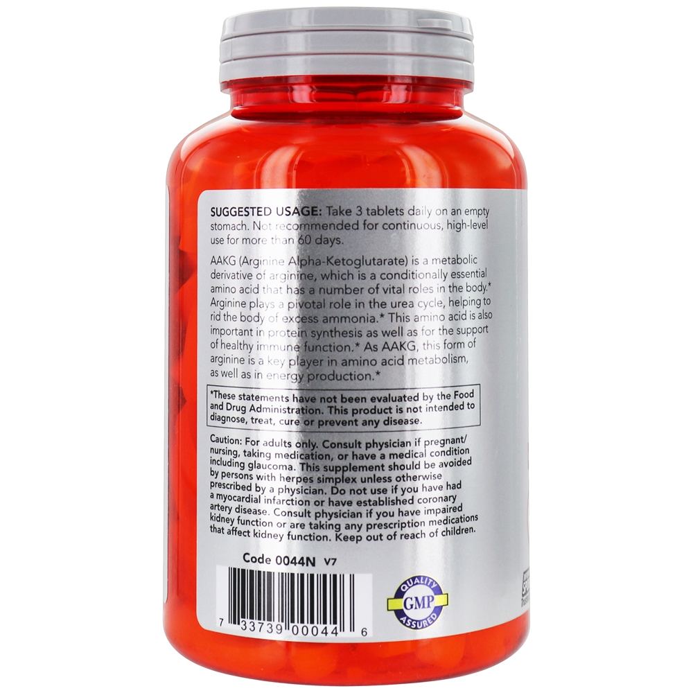 Comprar NOW Sports AAKG Aminoácidos 3500 mg . - 180 Tablets NOW Foods - Imagem 3