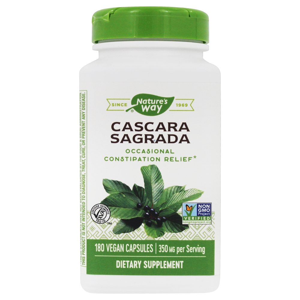 Comprar Alívio da constipação ocasional de Cascara Sagrada 350 mg . - Cápsulas Vegan 180 Nature's Way
