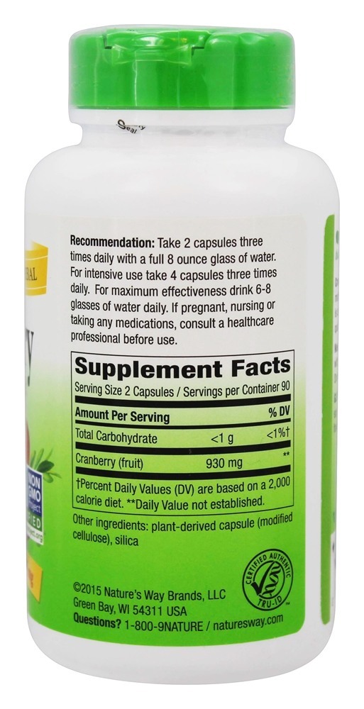 Comprar Cranberry 465 mg. - Cápsulas vegetarianas 180 Nature's Way - Imagem 2