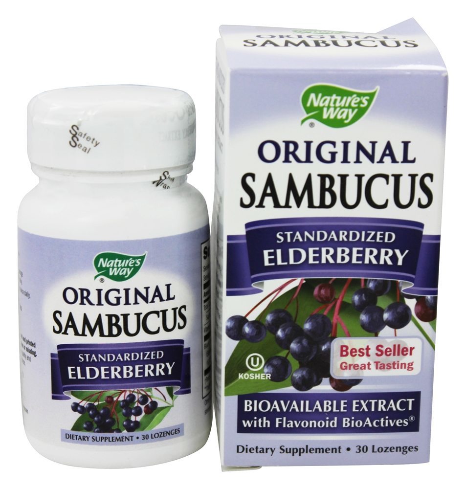 Comprar Pastilhas Originais Bio-Certificadas Sabugueiro Sambucus Preto - 30 Pastilhas Nature's Way