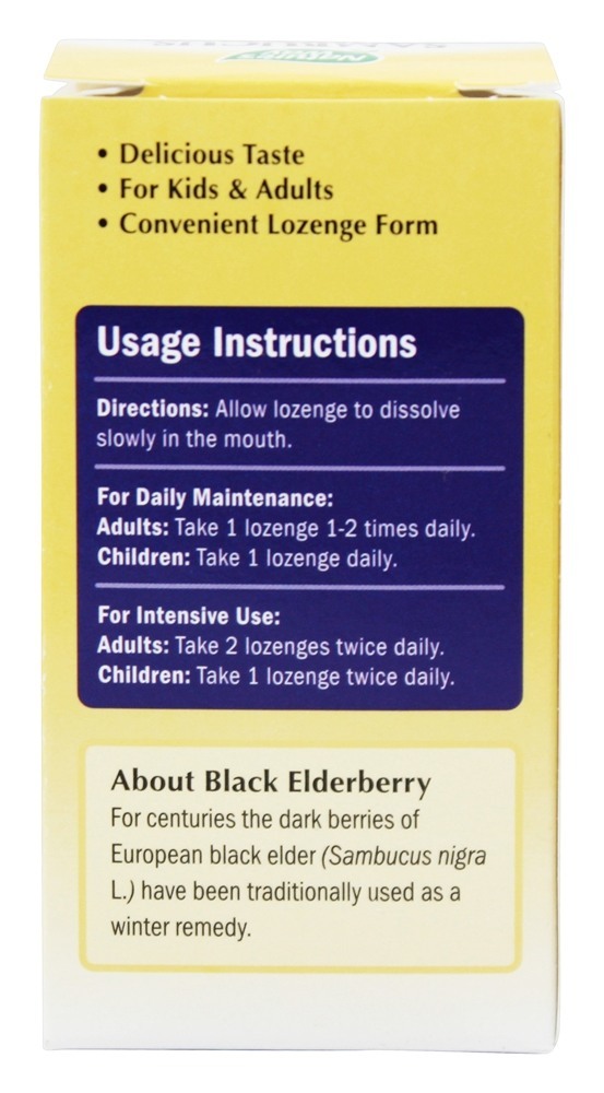 Comprar Sistema imunológico Sambucus Bio-Certified Elderberry, Echinacea, zinco, própolis e pastilhas de vitamina C - 30 Pastilhas Nature's Way - Imagem 3
