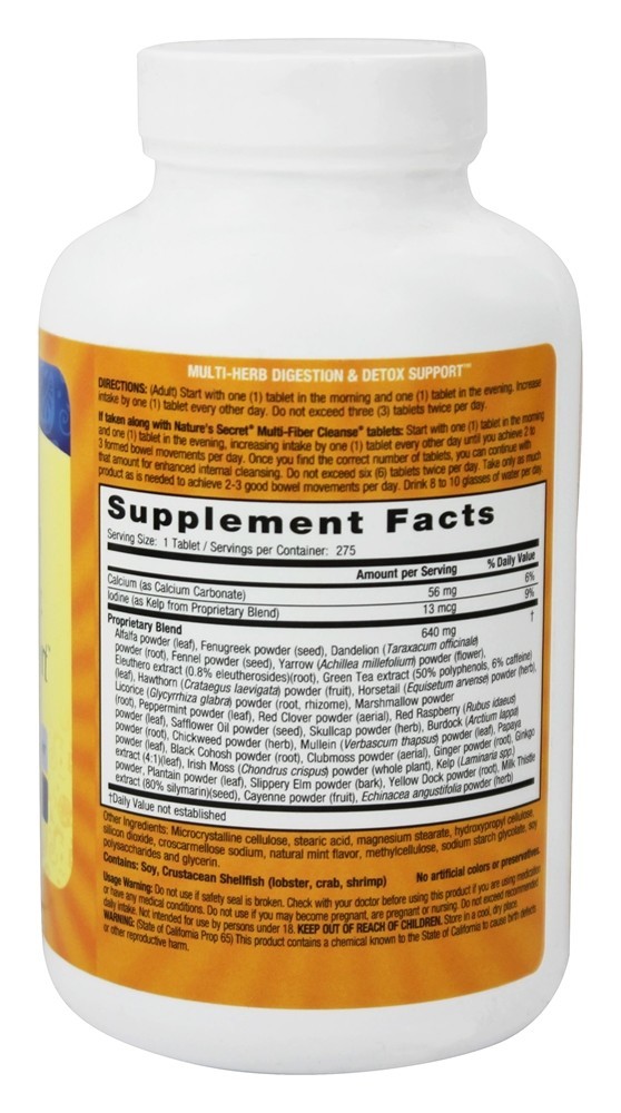 Comprar Suporte Multi-Herb Digestion e Detox - 275 Tablets Nature's Secret - Imagem 2