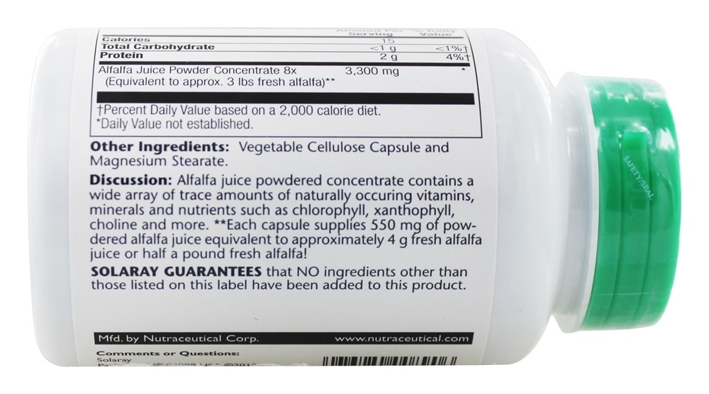 Comprar Alfajuice 550 mg. - Cápsulas 180 Solaray - Imagem 2