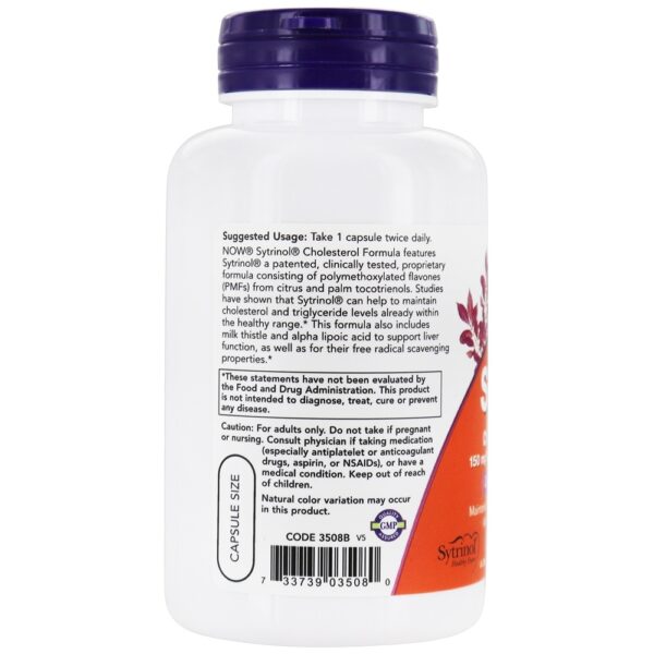 Comprar Sytrinol - 120 Cápsula (s) vegetal (s) NOW Foods - Imagem 4