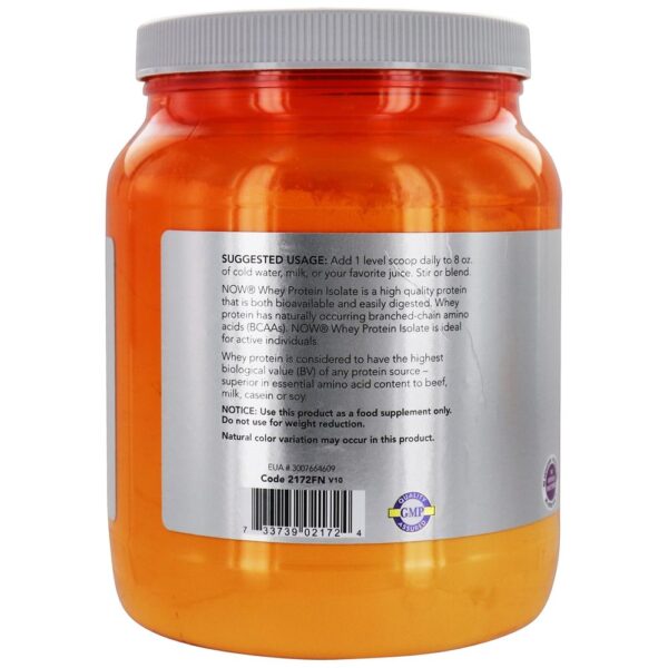 Comprar AGORA Sports Whey Protein Isolate Powder Sem sabor - 1.2 lbs. NOW Foods - Imagem 4