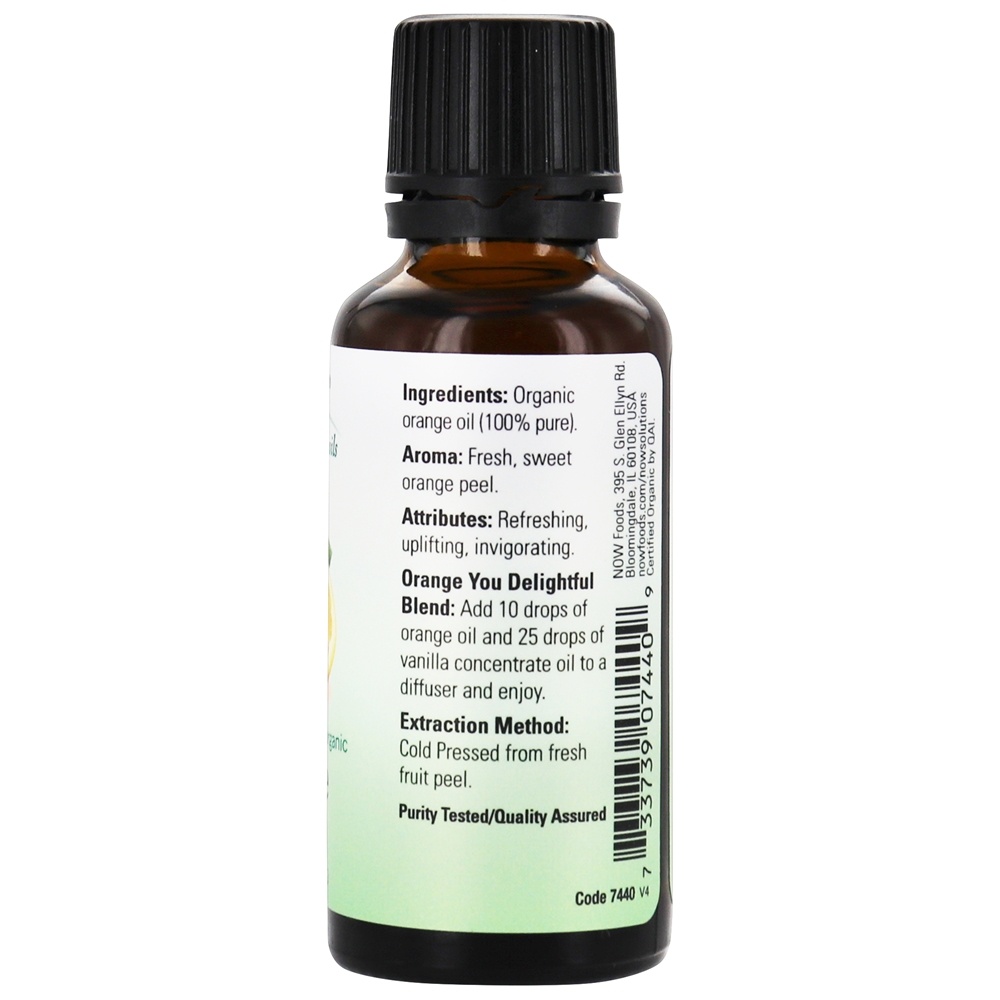 Comprar 100 % Pure e Óleo Óleo Orgânico Laranja - 1 fl. oz. NOW Foods - Imagem 2