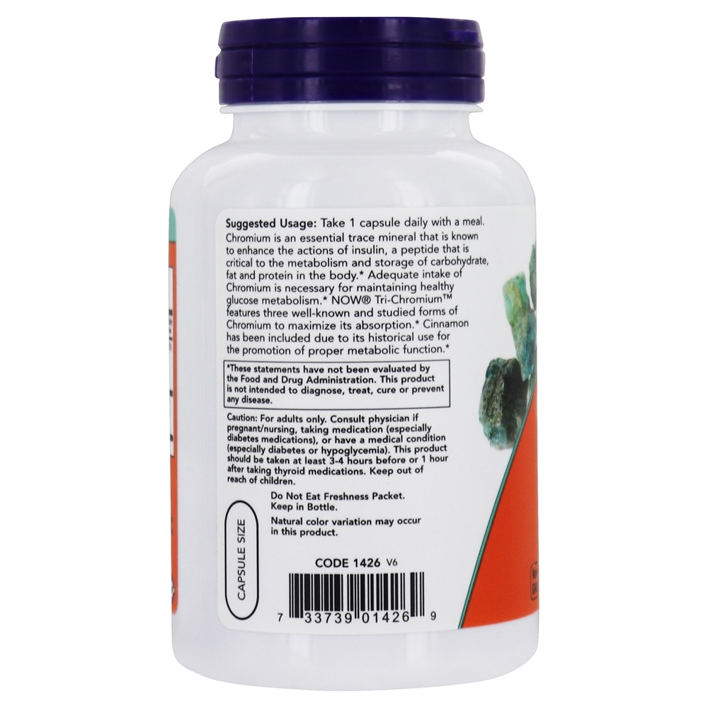 Comprar Tri-Crómio com Canela 500 mcg. - 180 Cápsula (s) vegetal (s) NOW Foods - Imagem 3