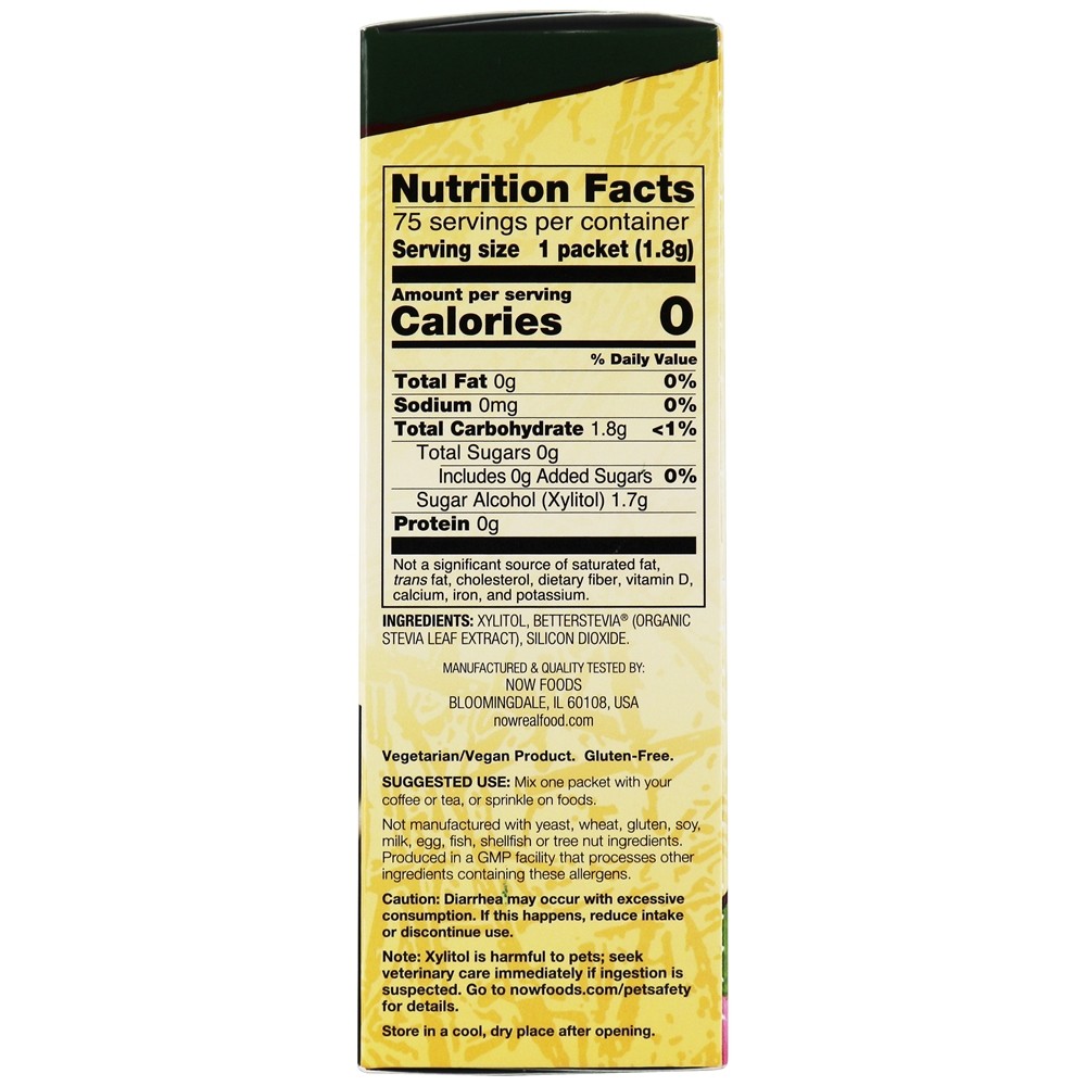 Comprar NOW Real Food Xilitol Plus - 75 Pacotes (s) NOW Foods - Imagem 2