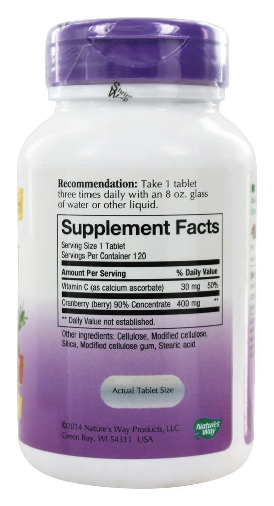Comprar Cranberry Padronizado - 120 Tablets Nature's Way - Imagem 2
