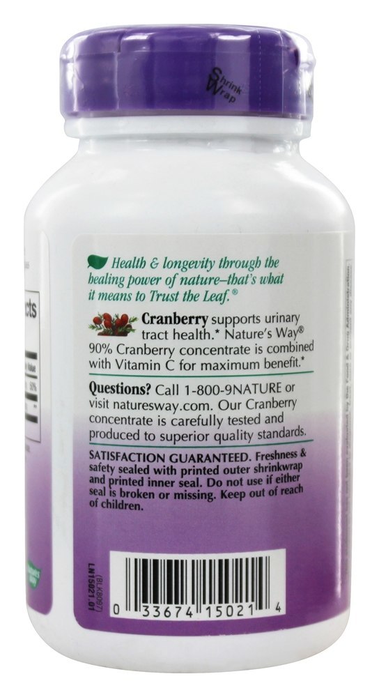 Comprar Cranberry Padronizado - 120 Tablets Nature's Way - Imagem 3