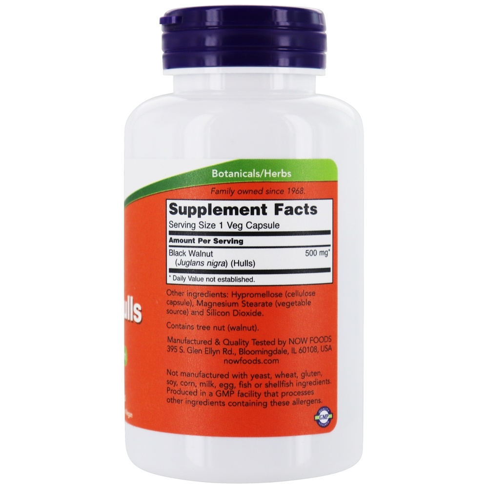 Comprar Cascas de nozes pretas 550 mg. - 100 Cápsula (s) vegetal (s) NOW Foods - Imagem 2