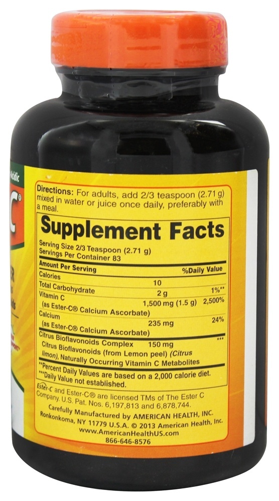 Comprar Ester C em pó com bioflavonóides cítricos 750 mg. - 8 oz. American Health - Imagem 2