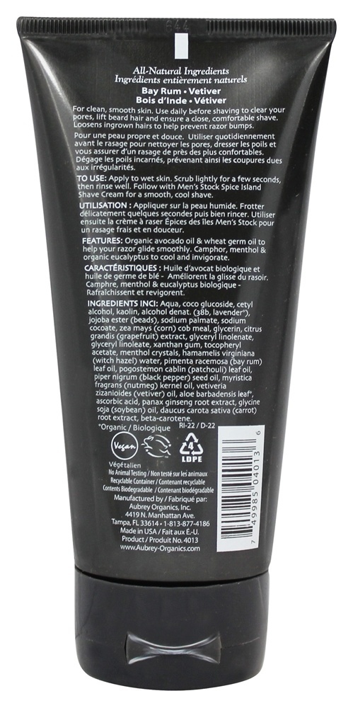 Comprar Homens Estoque Face Esfregar Exfoliant Facial Tempero Ilha - 6 fl. oz. Aubrey Organics - Imagem 2