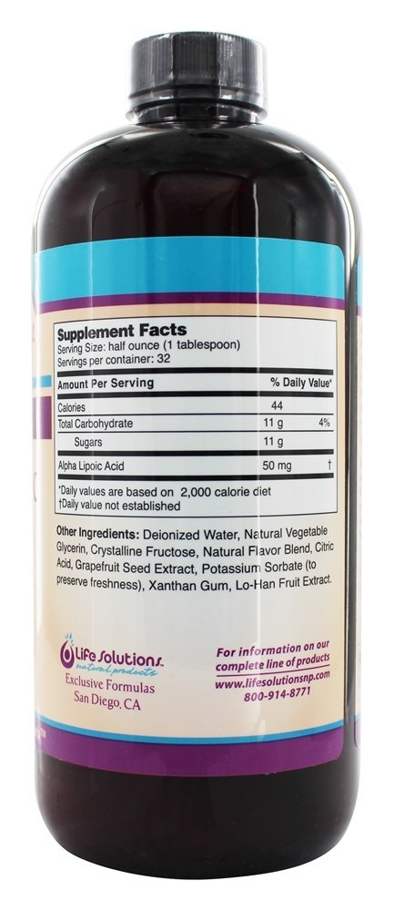 Comprar Líquido Alpha Ácido lipóico - 16 fl. oz. Life Solutions - Imagem 2