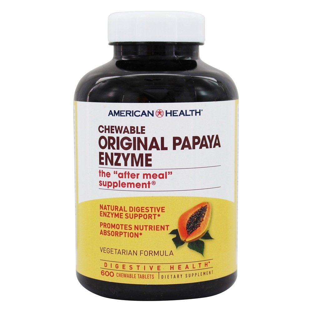 Comprar Enzima papaia original mastigável - 600 Tablets American Health