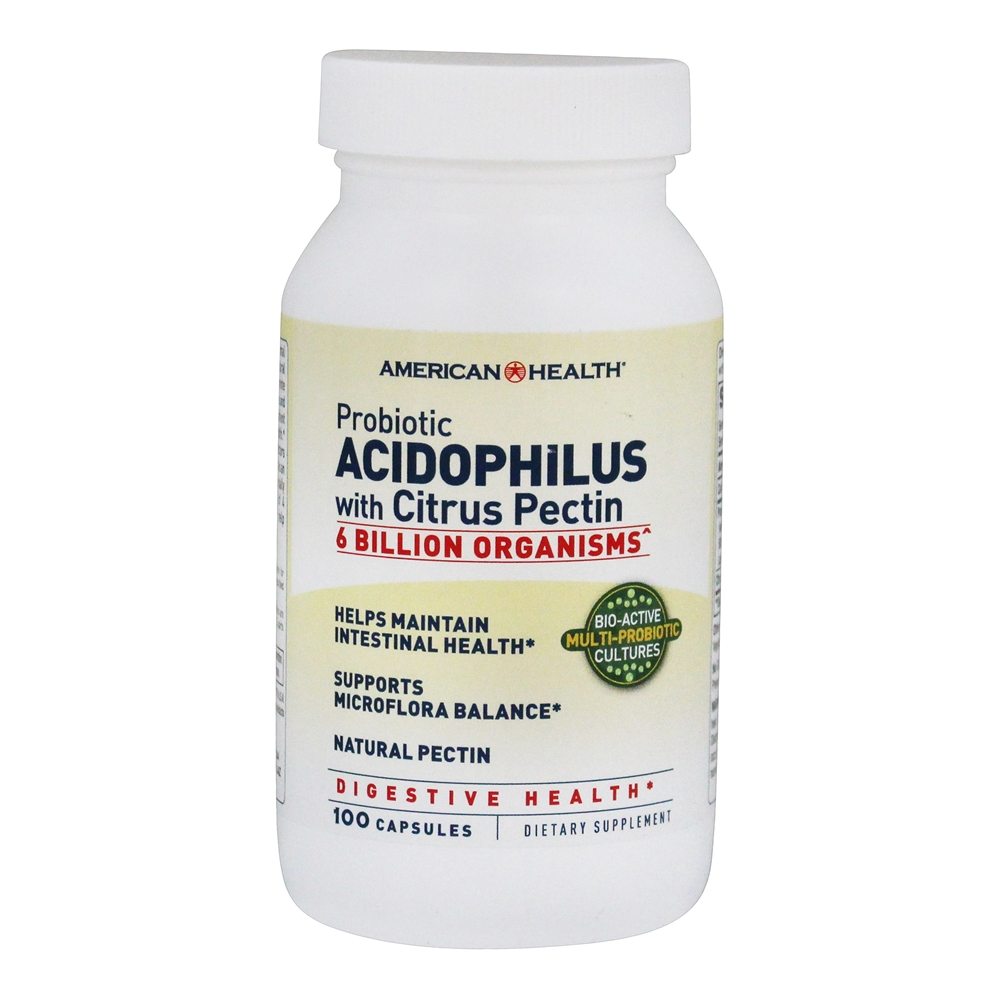 Comprar Potente Acidófilo Probiótico com Pectina 6 Bilhões de UFC - Cápsulas 100 American Health