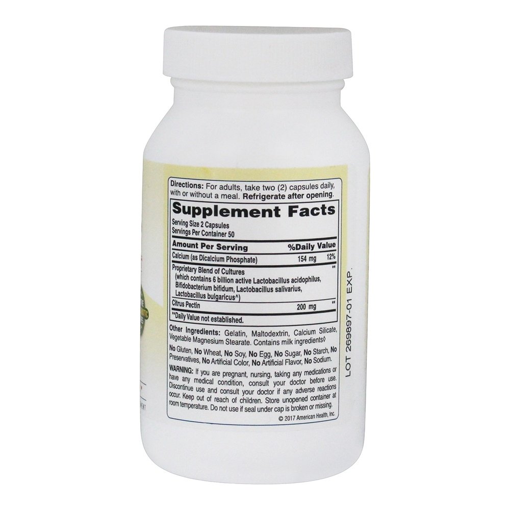 Comprar Potente Acidófilo Probiótico com Pectina 6 Bilhões de UFC - Cápsulas 100 American Health - Imagem 2