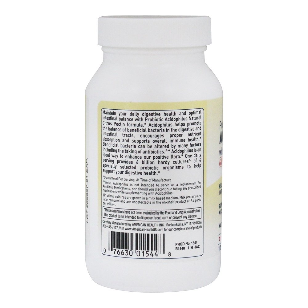 Comprar Potente Acidófilo Probiótico com Pectina 6 Bilhões de UFC - Cápsulas 100 American Health - Imagem 3