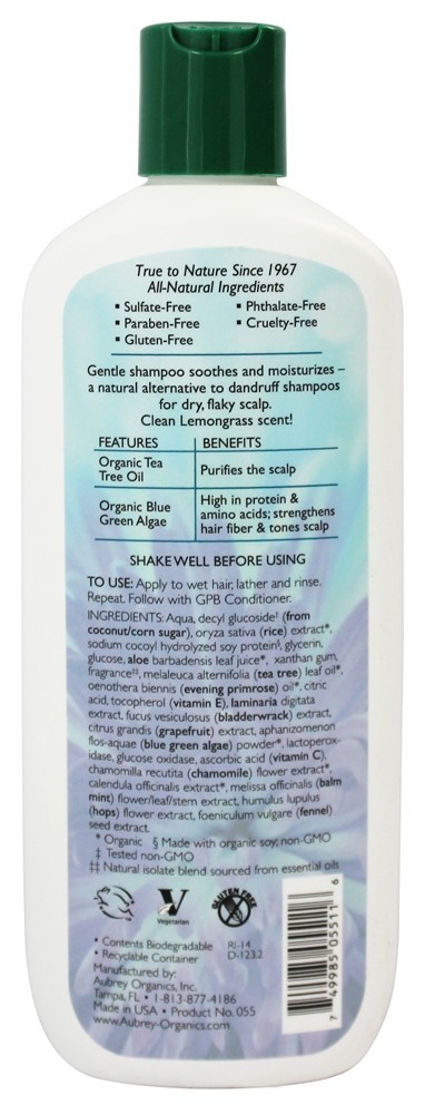 Comprar Xampu Chá árvore & Prímula Couro cabeludo Resgatar Lemongrass - 11 fl. oz. Aubrey Organics - Imagem 2