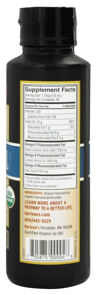 Comprar Maior óleo de linho de lignana 100 % Organic - 8 fl. oz. Barlean's - Imagem 2
