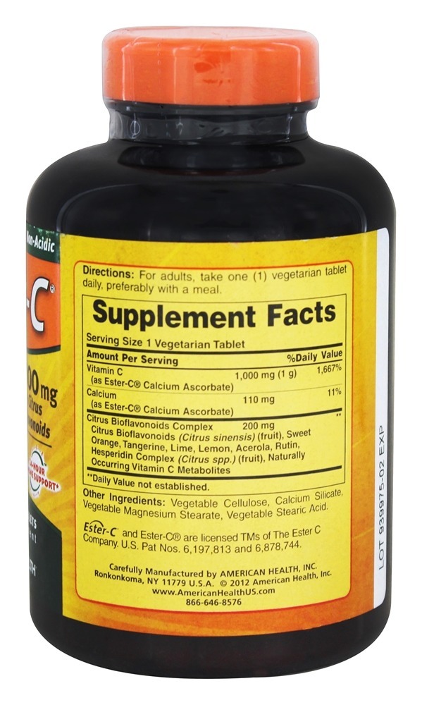 Comprar Éster C com Bioflavonóides Cítricos 1000 Mg. - 180 Comprimidos vegetarianos American Health - Imagem 2