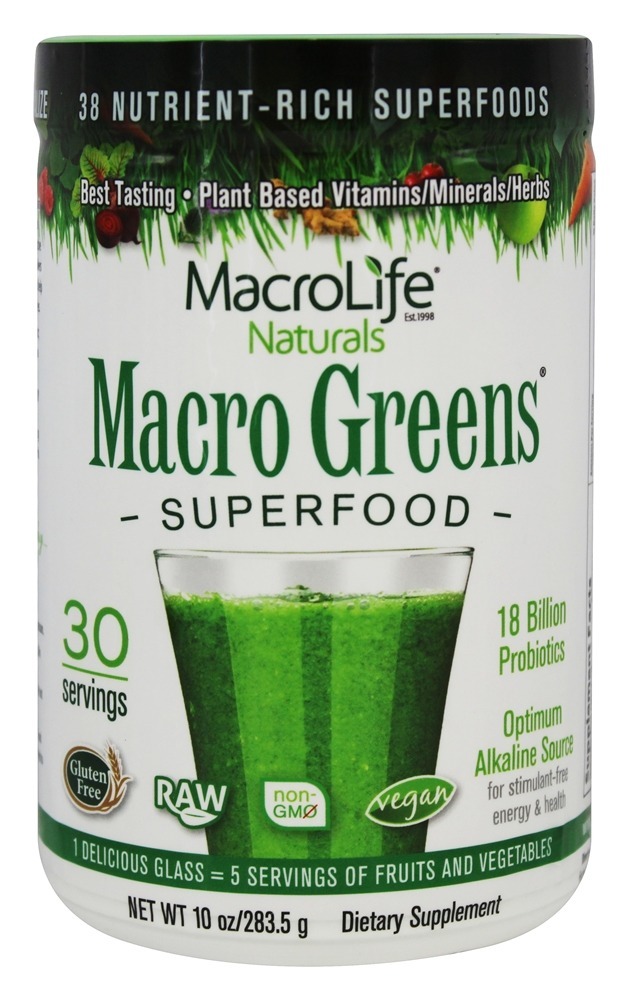 Comprar Macro Greens Suplemento de Superalimentos - 10 oz. MacroLife Naturals