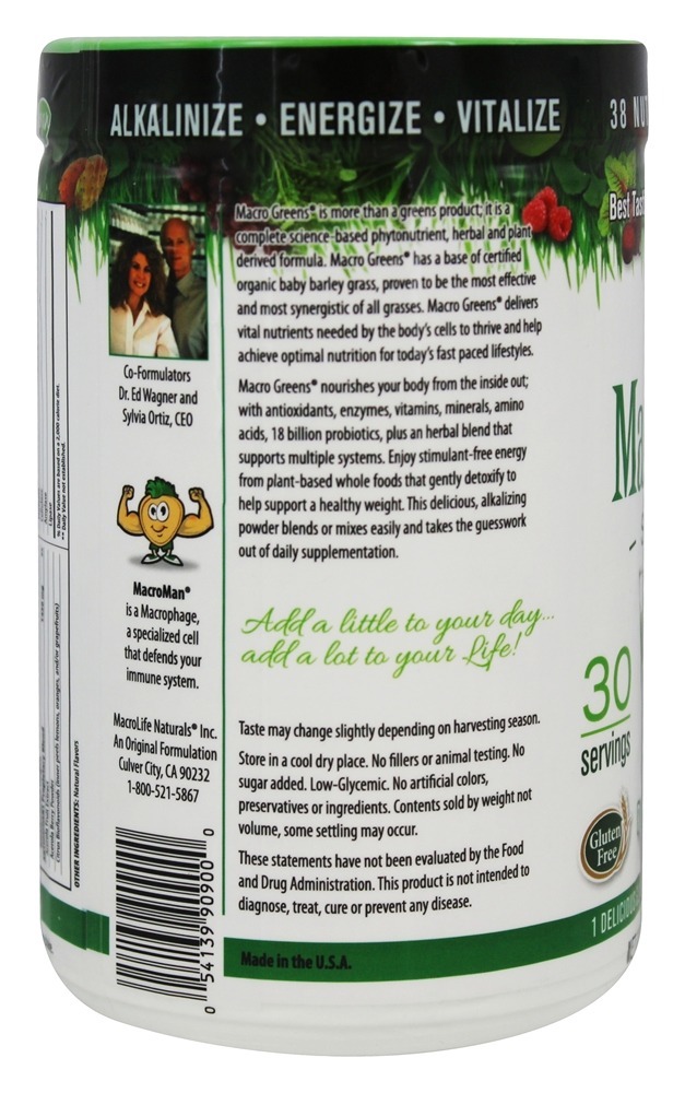 Comprar Macro Greens Suplemento de Superalimentos - 10 oz. MacroLife Naturals - Imagem 3