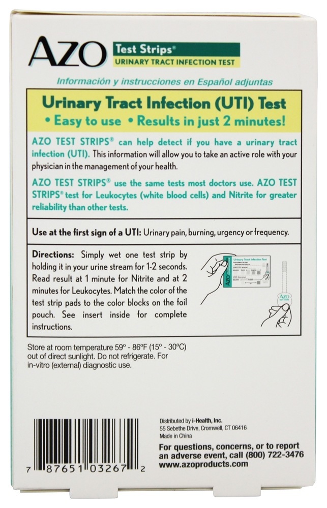 Comprar Tiras de teste de infecção do trato urinário - 3 Faixa (s) Azo - Imagem 2