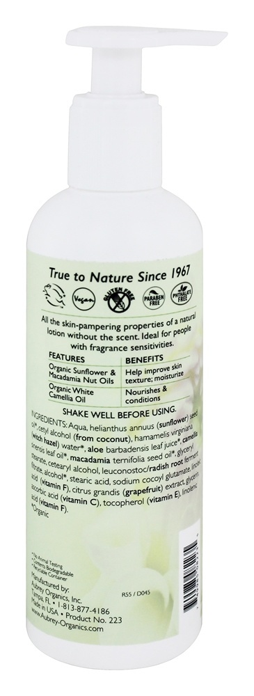 Comprar Loção hidratante para mãos e corpo definitiva sem perfume - 8 fl. oz. Aubrey Organics - Imagem 2
