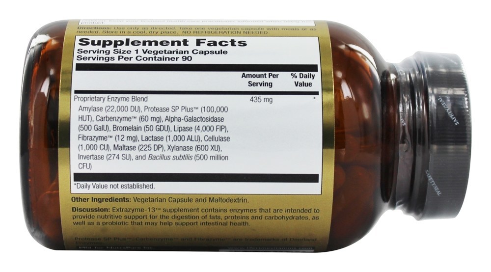 Comprar Extrazyme-13 com enzima digestiva de força máxima probiótica - Cápsulas 90 LifeTime Vitamins - Imagem 2