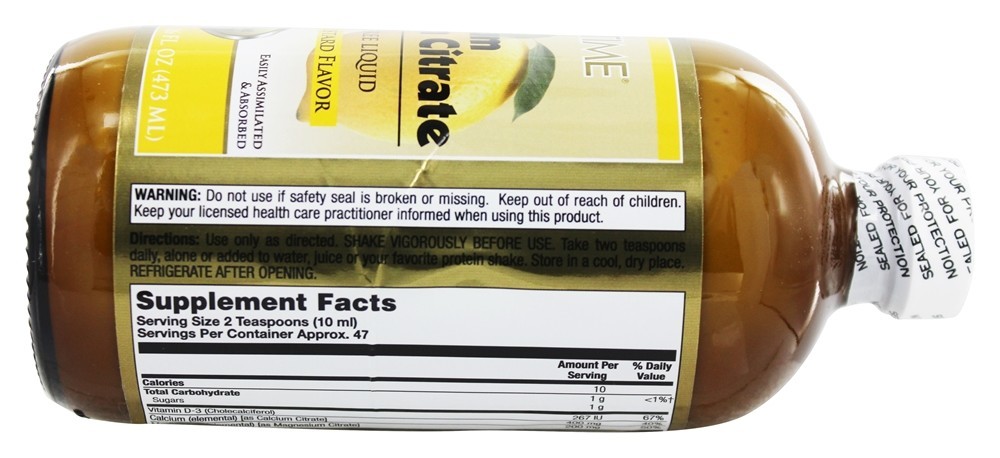 Comprar Sabor natural do creme do limão do citrato líquido do magnésio do cálcio - 16 fl. oz. LifeTime Vitamins - Imagem 2