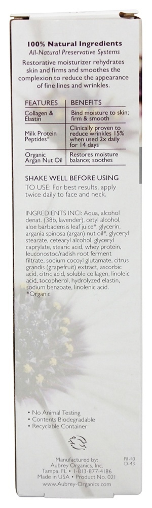 Comprar Hidratante Facial Restaurador de Colágeno - 1.7 fl. oz. Aubrey Organics - Imagem 2