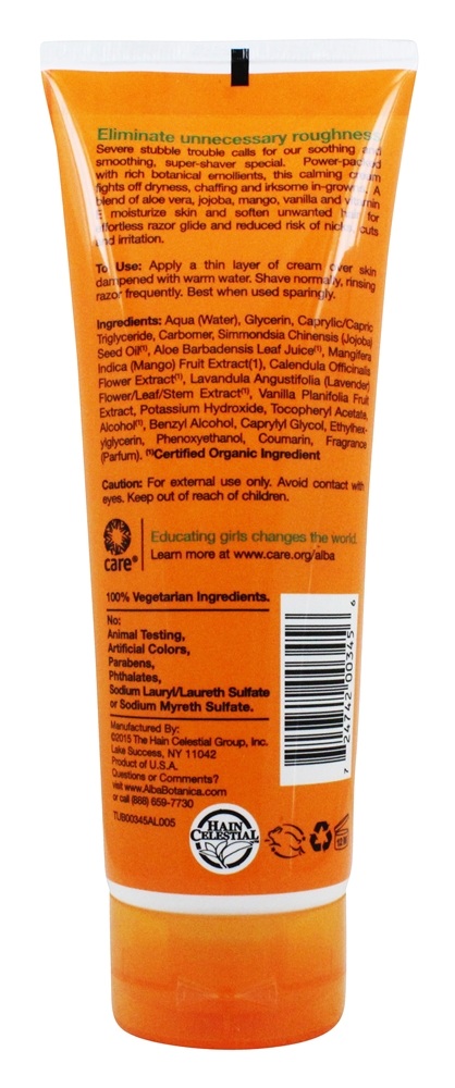 Comprar Hidratante Creme Barbear Manga Baunilha - 8 fl. oz. Alba Botanica - Imagem 2