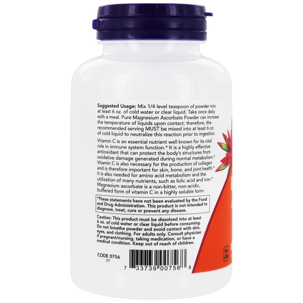 Comprar Pó de ascorbato de magnésio - 8 oz. NOW Foods - Imagem 3