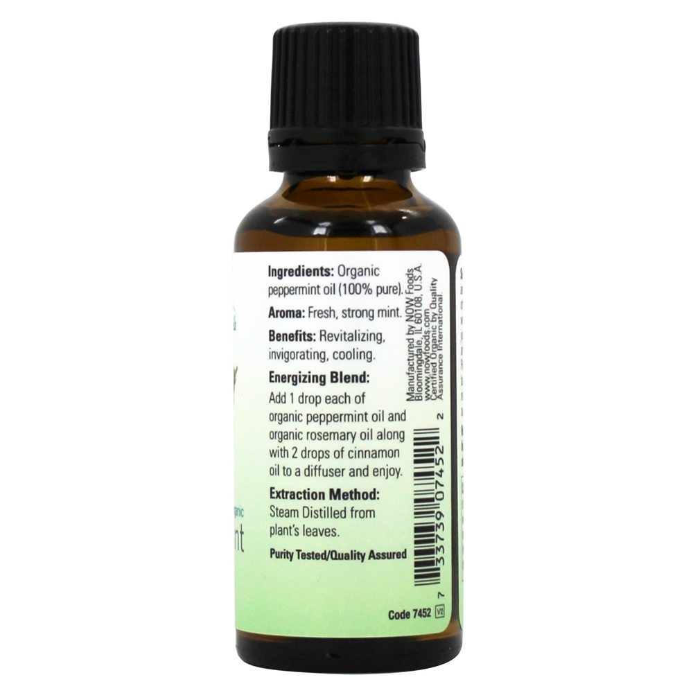 Comprar 100 % Pure e Óleo Essencial Orgânico Menta - 1 fl. oz. NOW Foods - Imagem 2