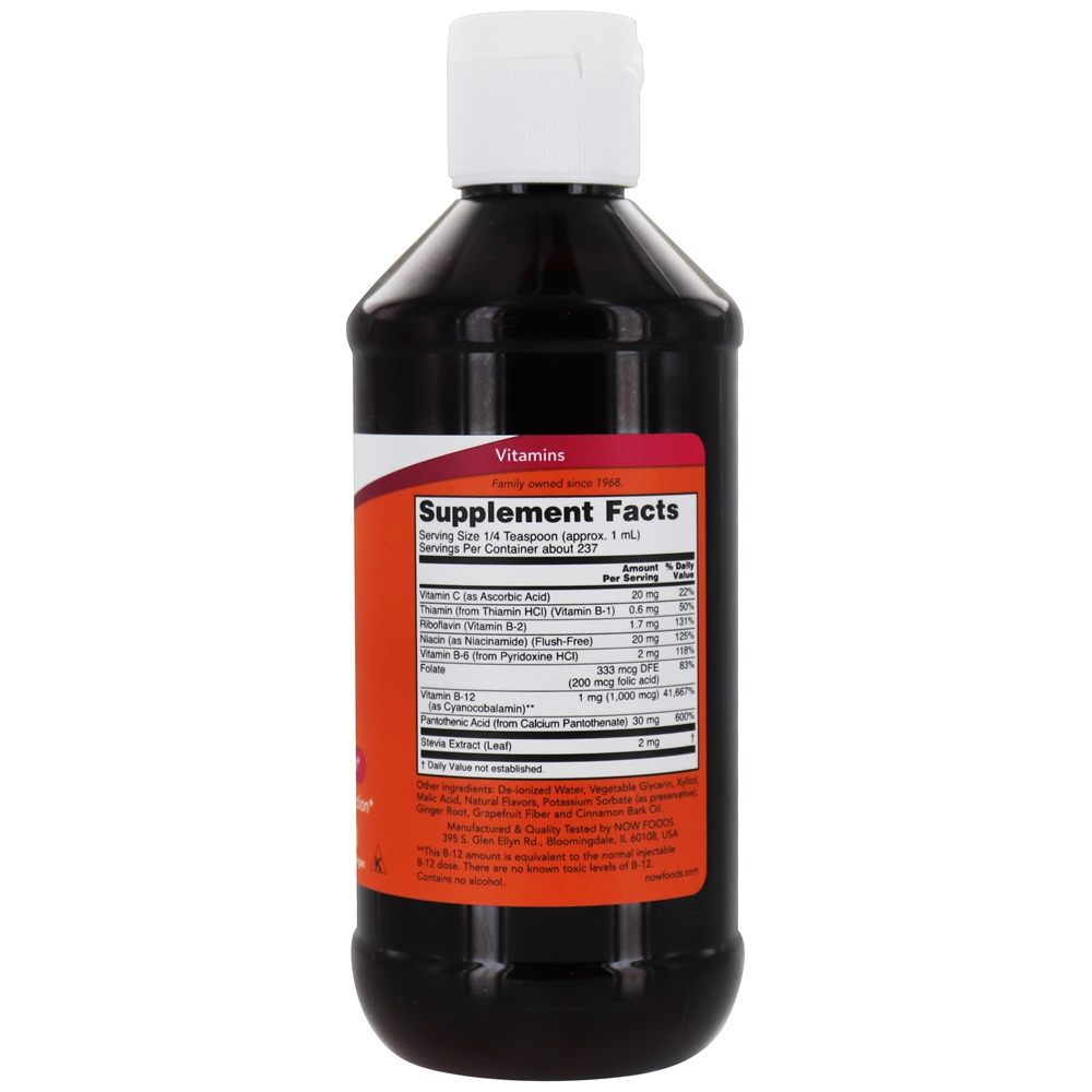 Comprar Vitamina B12 Complexo B Líquido - 8 fl. oz. NOW Foods - Imagem 2